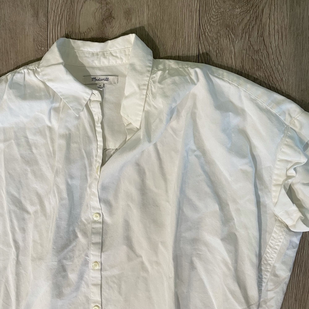 Madewell white button down shirt